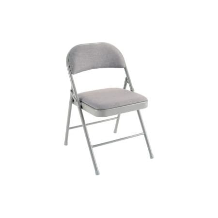 National Public Seating Interion Folding Chair, Fabric, Gray INT-962
